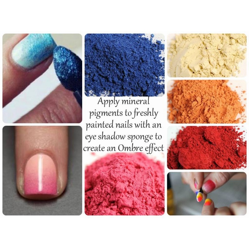 Nagų dailė naudojant pigmentus